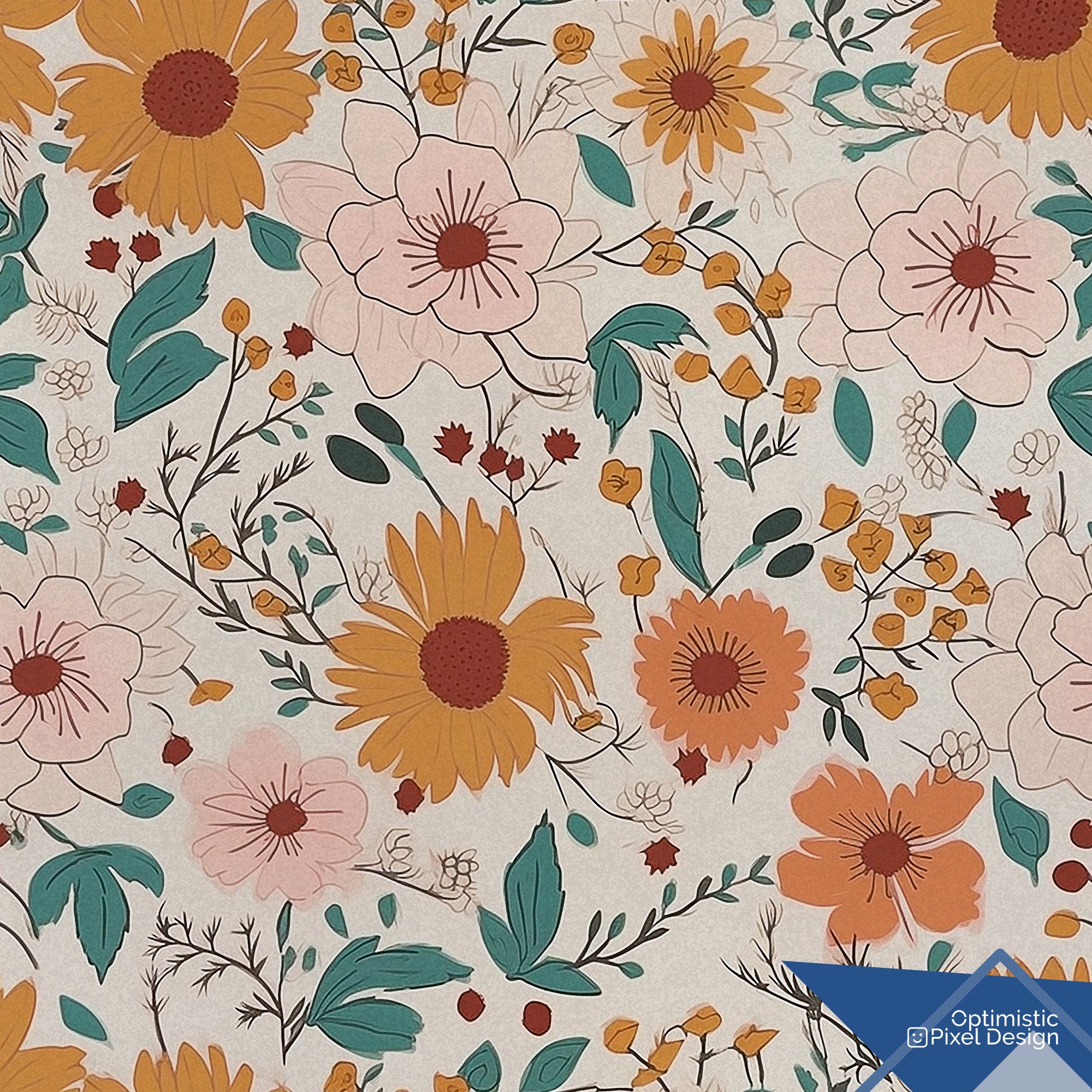 Floral Wallpaper Vintage Luxury Wall Decor