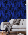 Feather Wallpaper Dark Blue Luxury Wall Decor