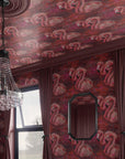 Flamingo Wallpaper Pink Retro Luxury Wall Decor