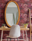 Flamingo Wallpaper Pink Retro Luxury Wall Decor