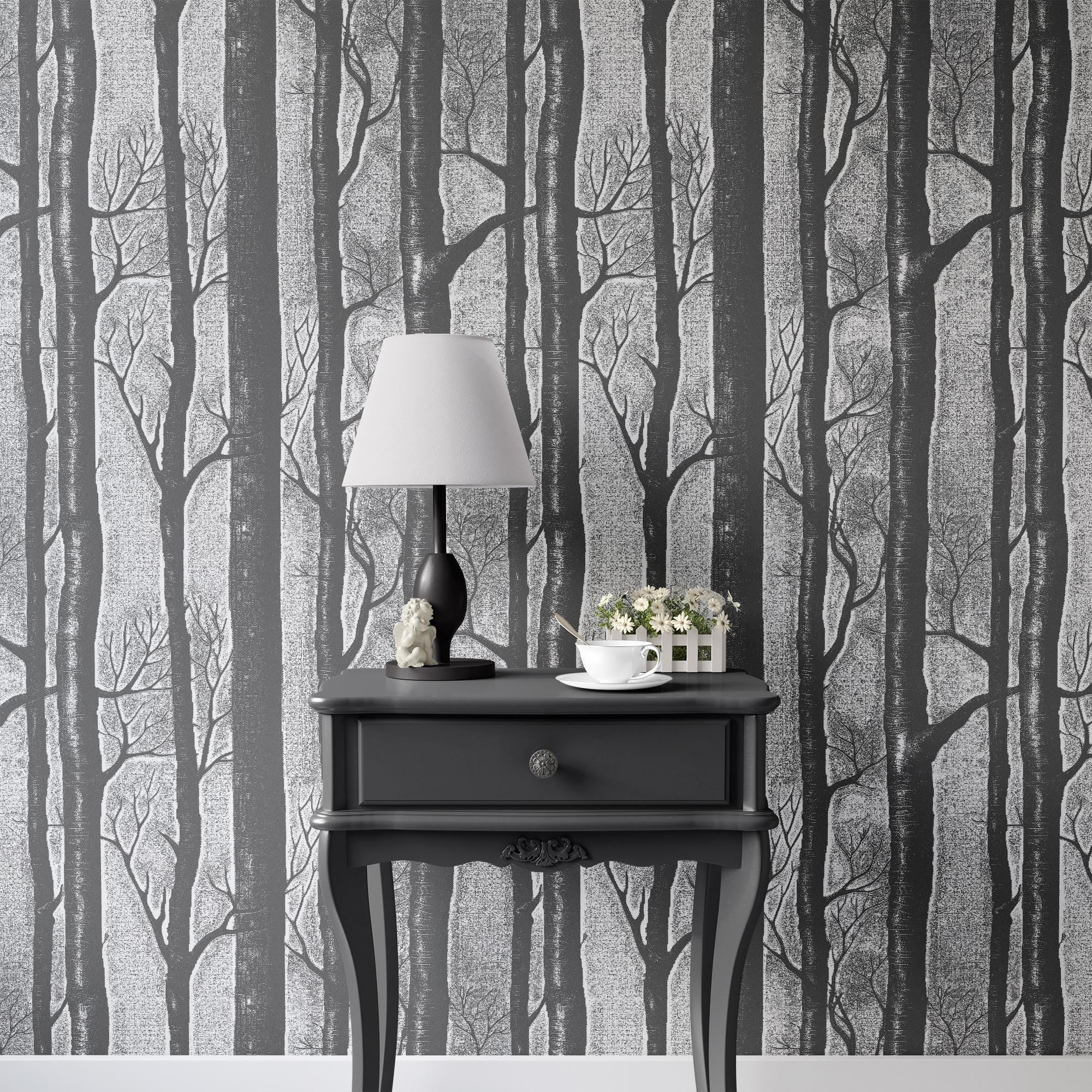 Wallpaper Removable Peel and Stick or Permanent Traditional Wallpaper Moody Woodland Cottage Chic Wallpaper for Walls Interior Design Decor