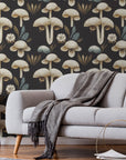 Mushroom Wallpaper Dark Luxury Wall Decor