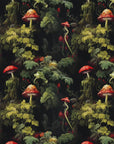 Mushroom Wallpaper Whimsical Dark Luxury Wall Decor