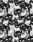 Cat Wallpaper Funky Fun Black White Wall Decor