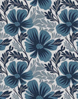 Floral Wallpaper Large Navy Blue Floral Wall Decor