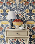 Whimsical Mushroom Wallpaper Funky William Morris Wall Decor