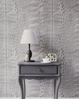 White Crocodile Skin Wallpaper Funky Faux Wall Decor