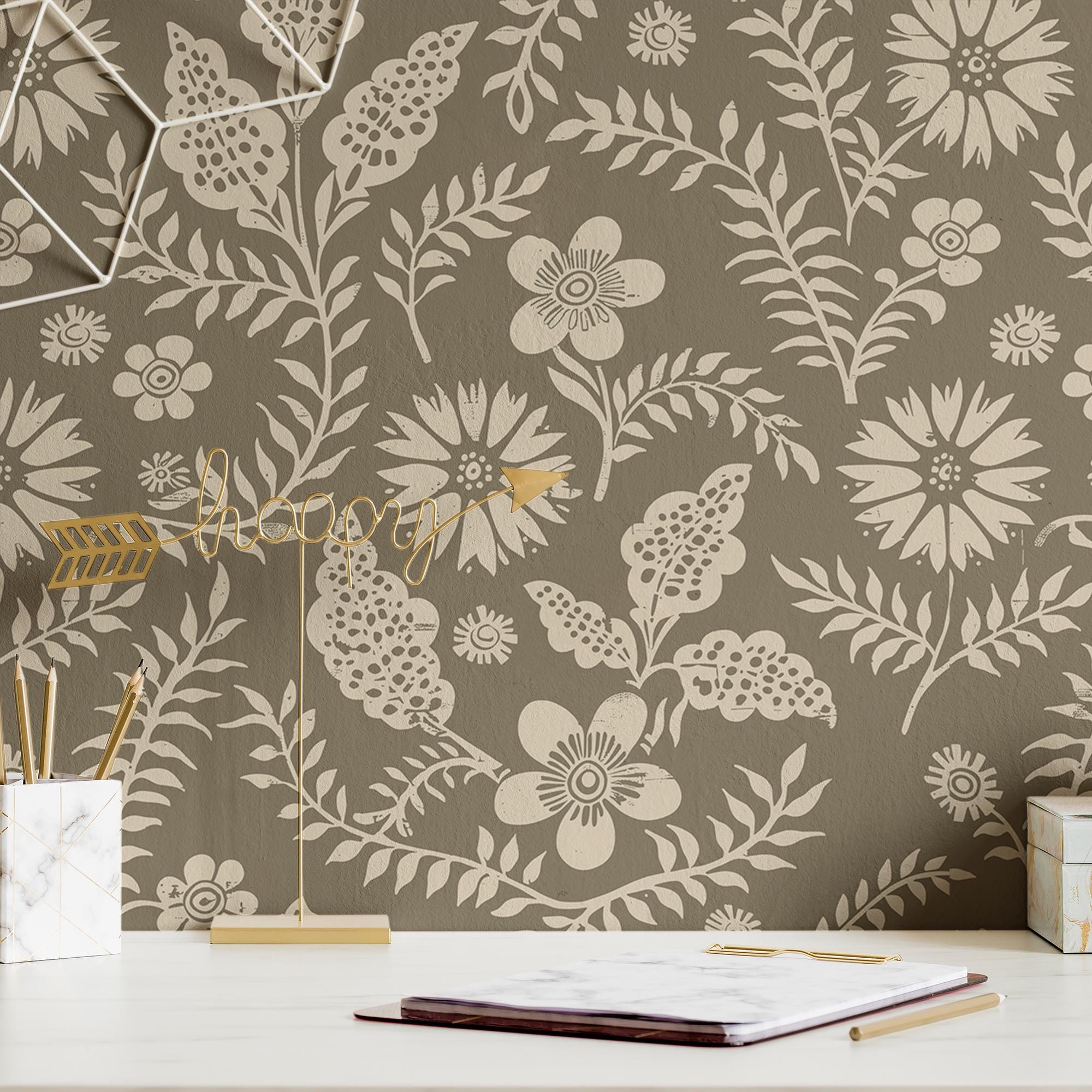 Scandinavian Wallpaper Floral Luxury Wall Decor