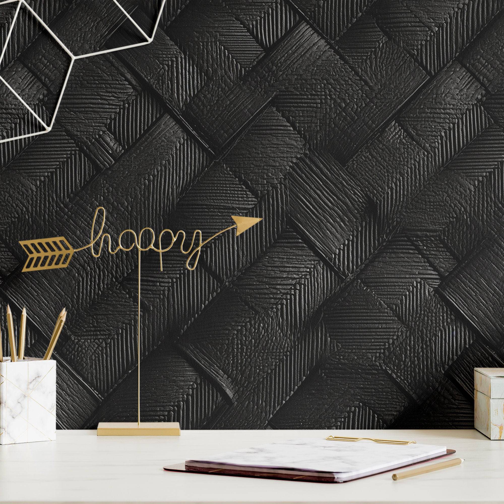 Black Wallpaper Modern Italian Luxury Wall Decor