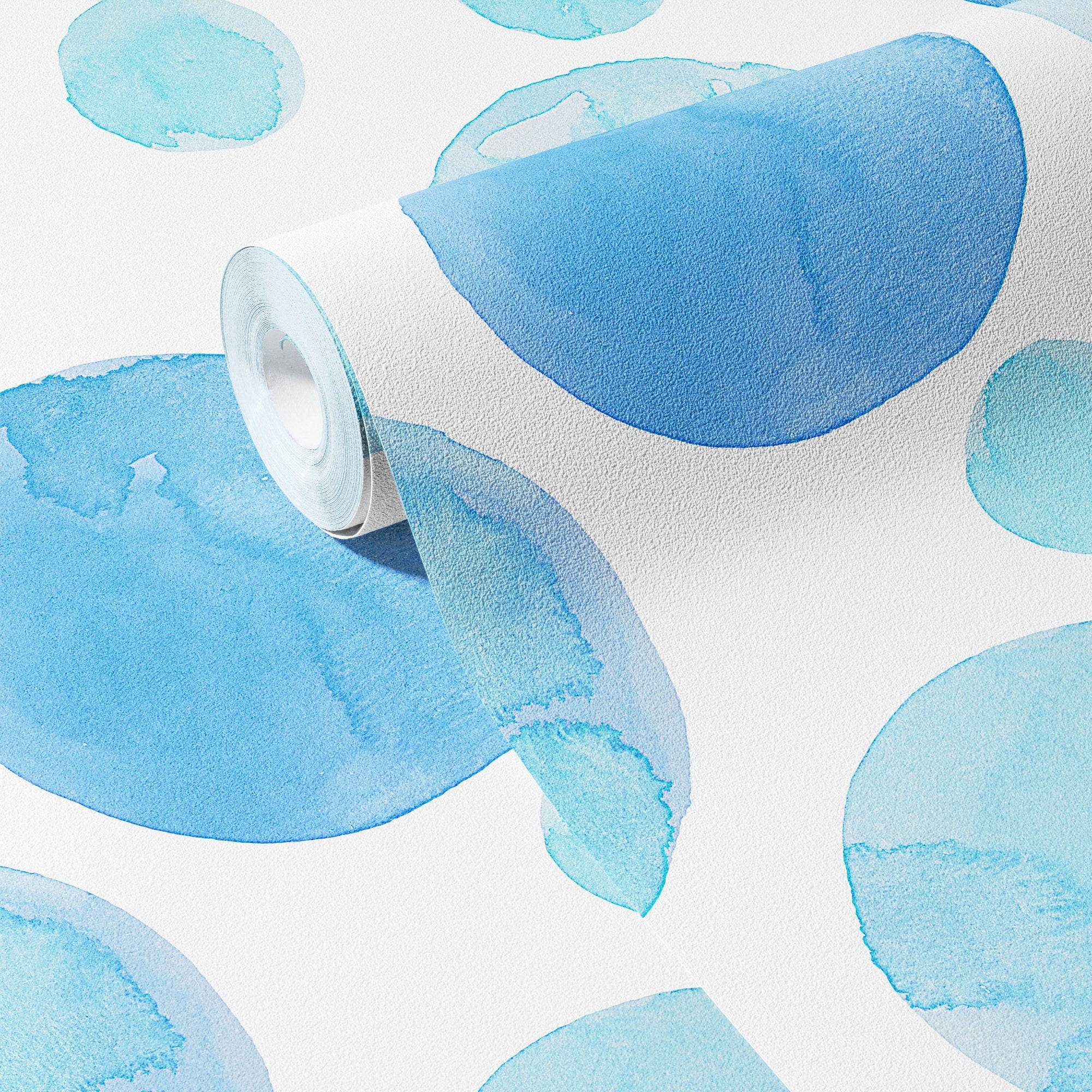 Watercolor Wallpaper Blue Dot Luxury Wall Decor