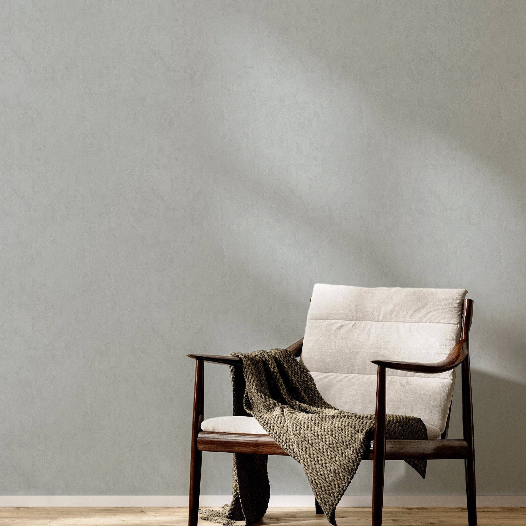 Limewash Wallpaper Boho Grey Luxury Wall Decor