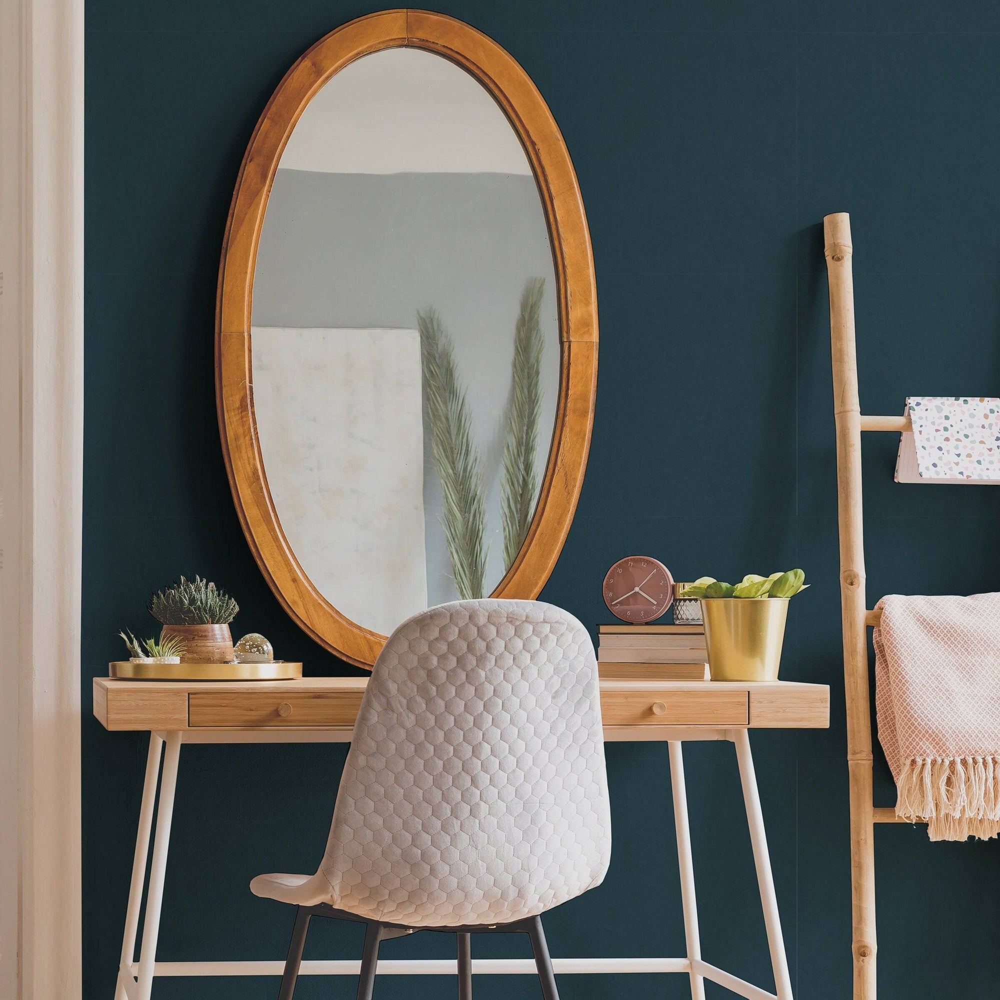Limewash Wallpaper Navy Blue Luxury Wall Decor