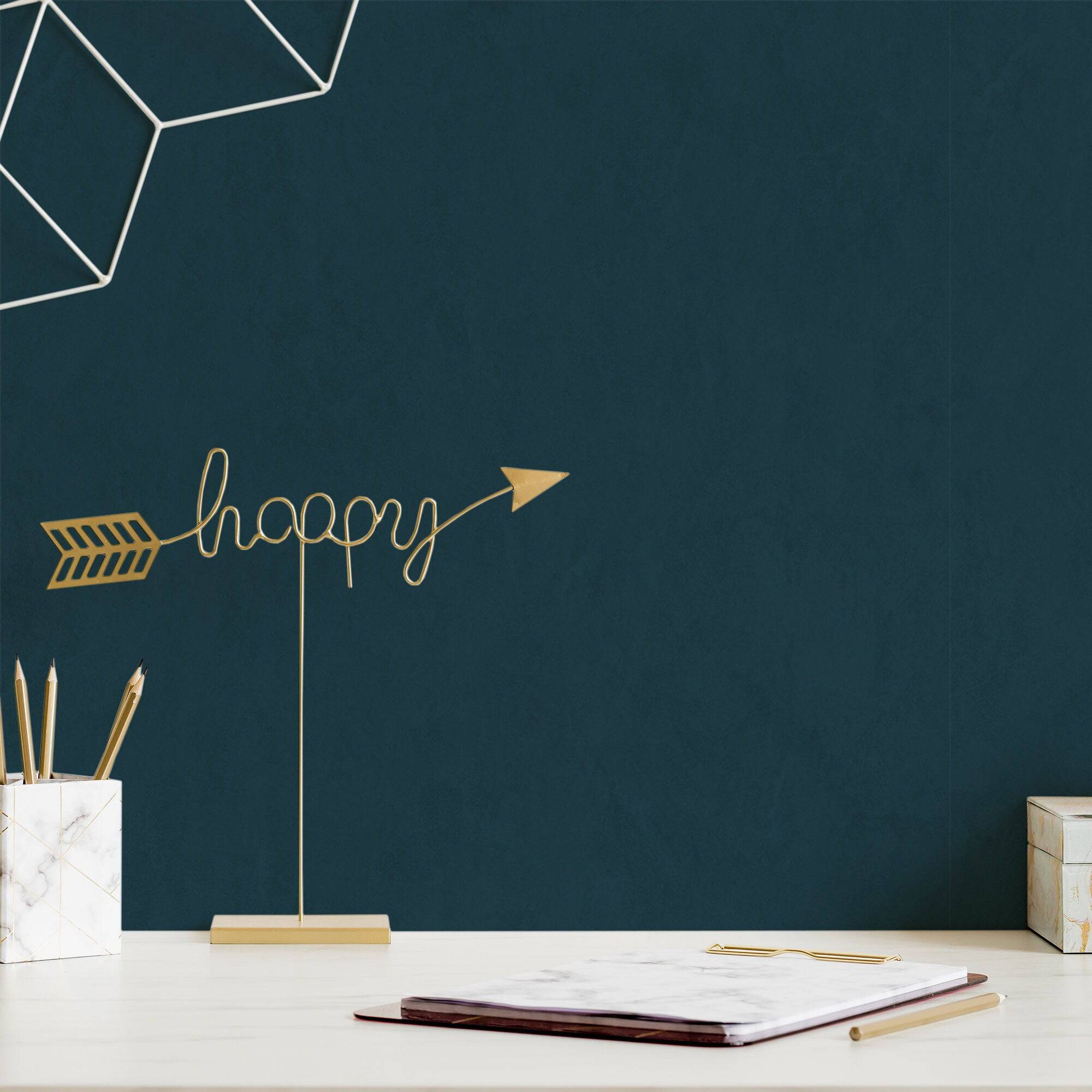 Limewash Wallpaper Navy Blue Luxury Wall Decor