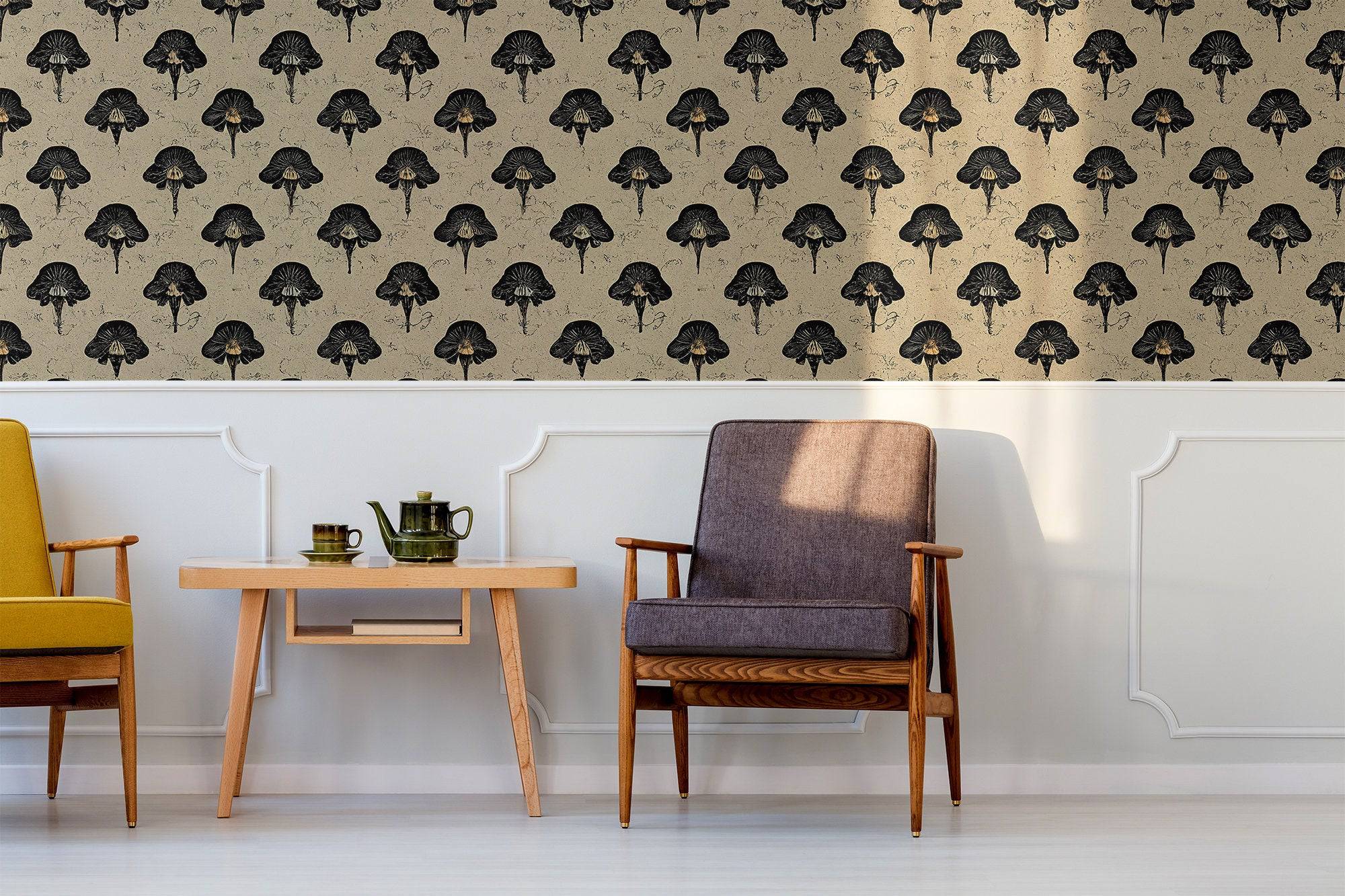Mushroom Wallpaper Funky Luxury Wall Decor
