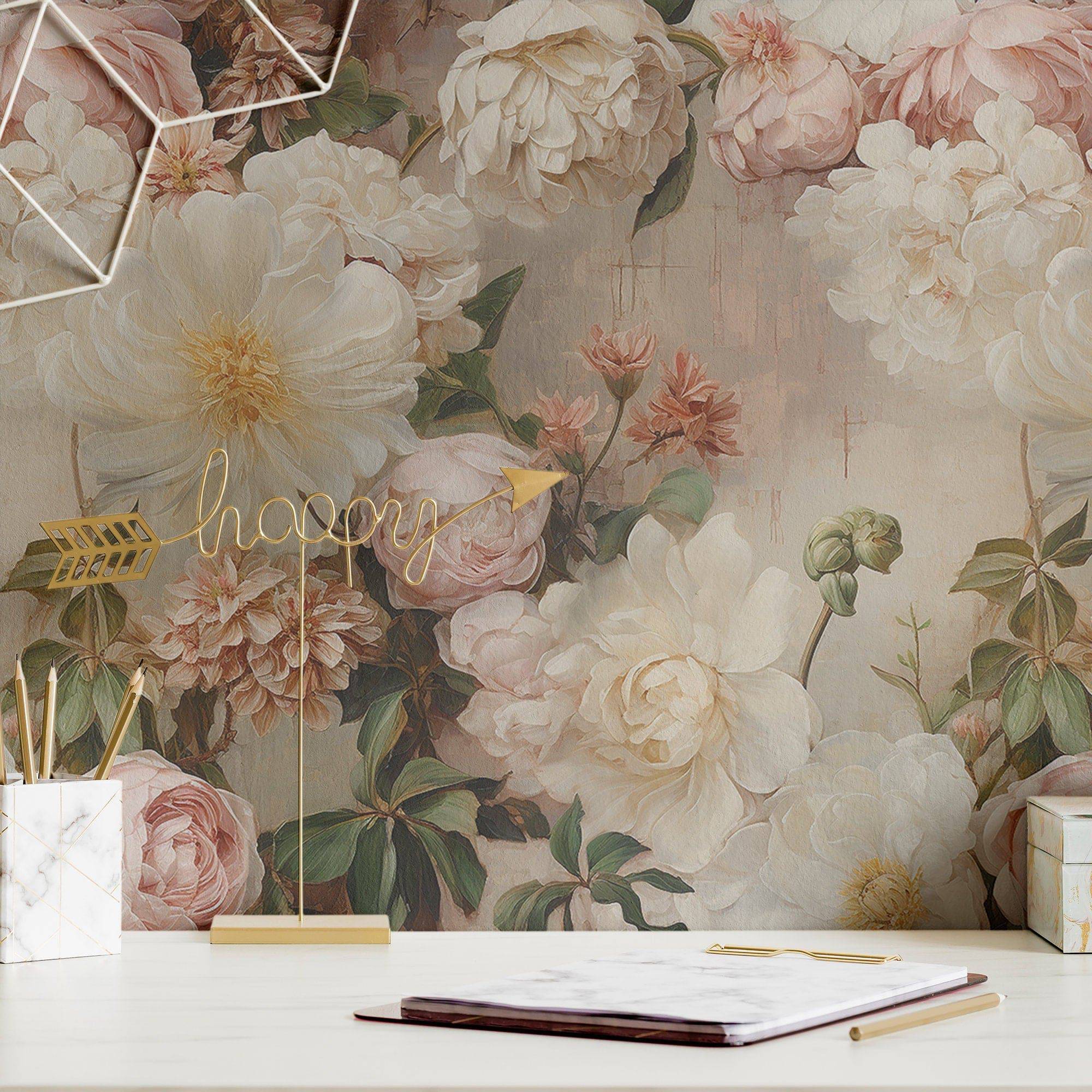 Botanical Wallpaper Luxury Flower Garden Wall Decor