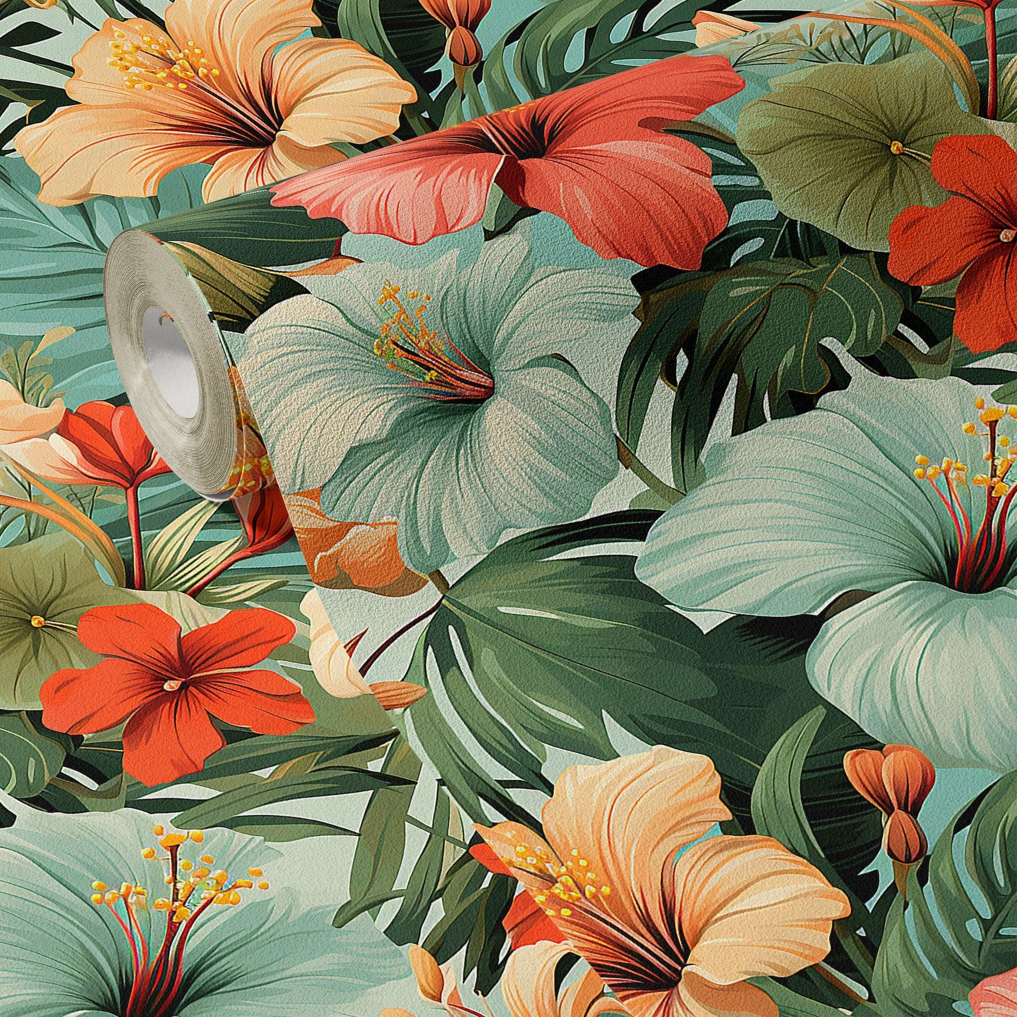 Tropical Wallpaper Retro Luxury Floral Wall Decor