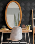 Faux Grass Cloth Wallpaper Moody Black Wall Decor