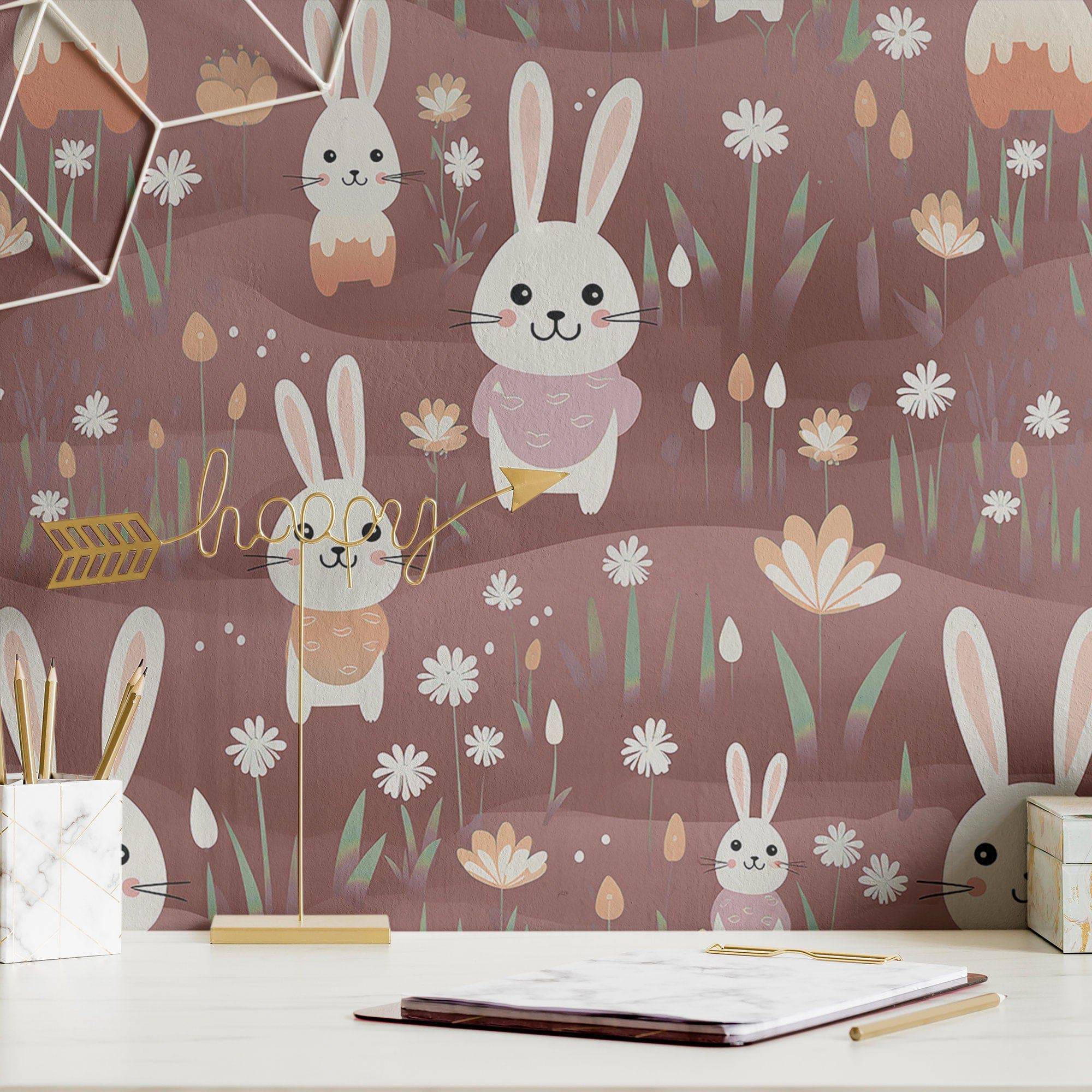 Rabbit Wallpaper Cool Bunny Luxury Wall Decor