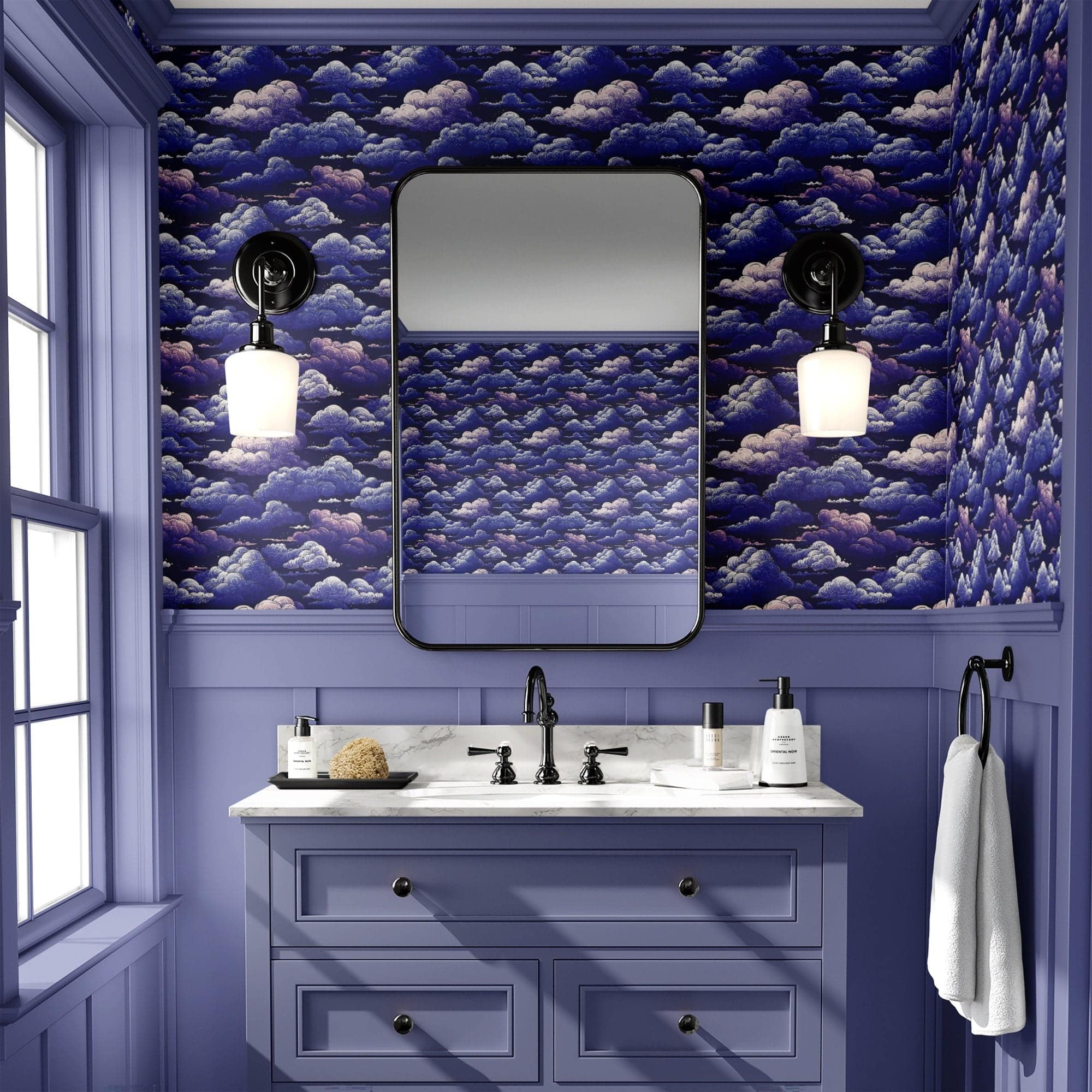 Cloud Wallpaper Funky Purple Luxury Wall Decor