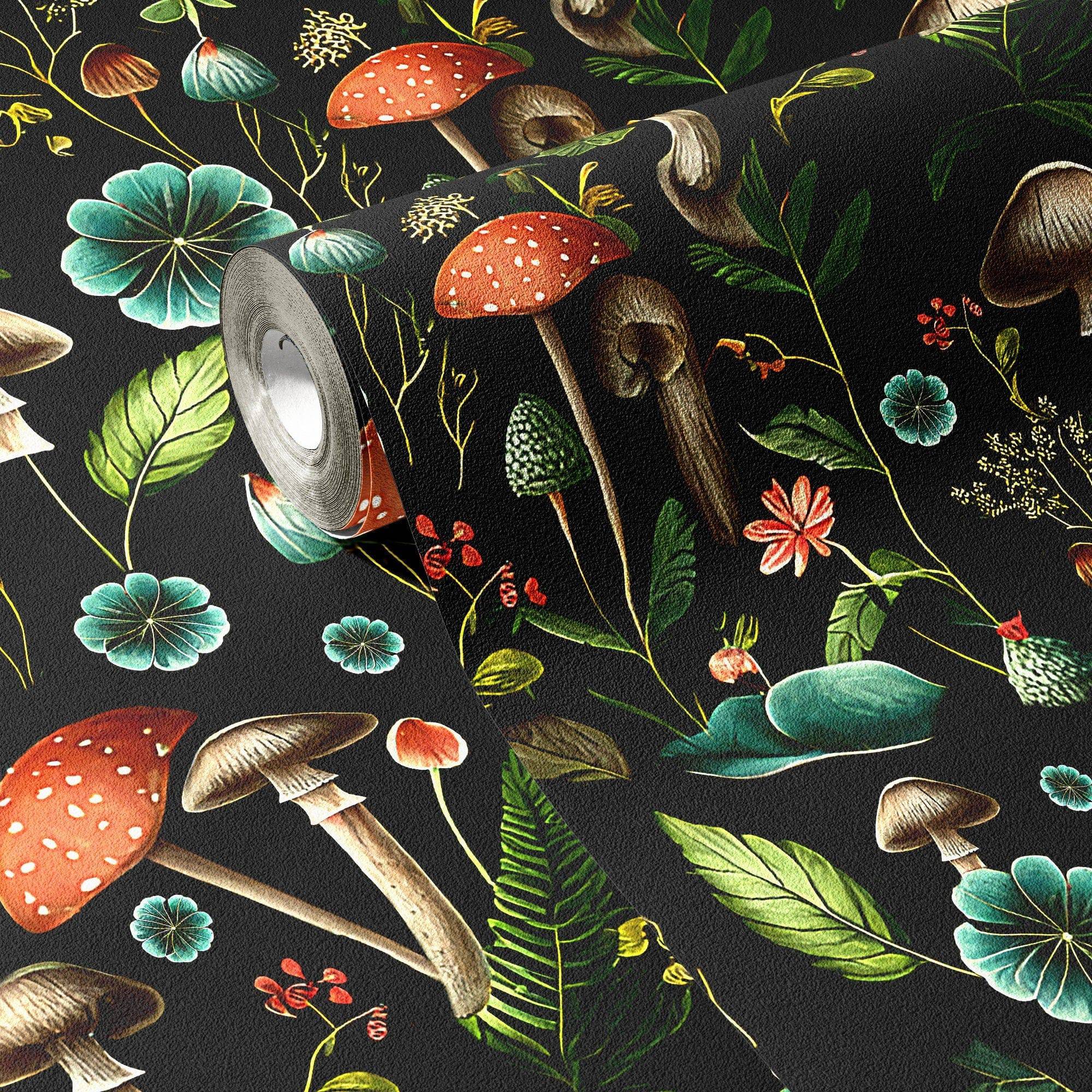 Mushroom Wallpaper Dark Academia Wall Decor