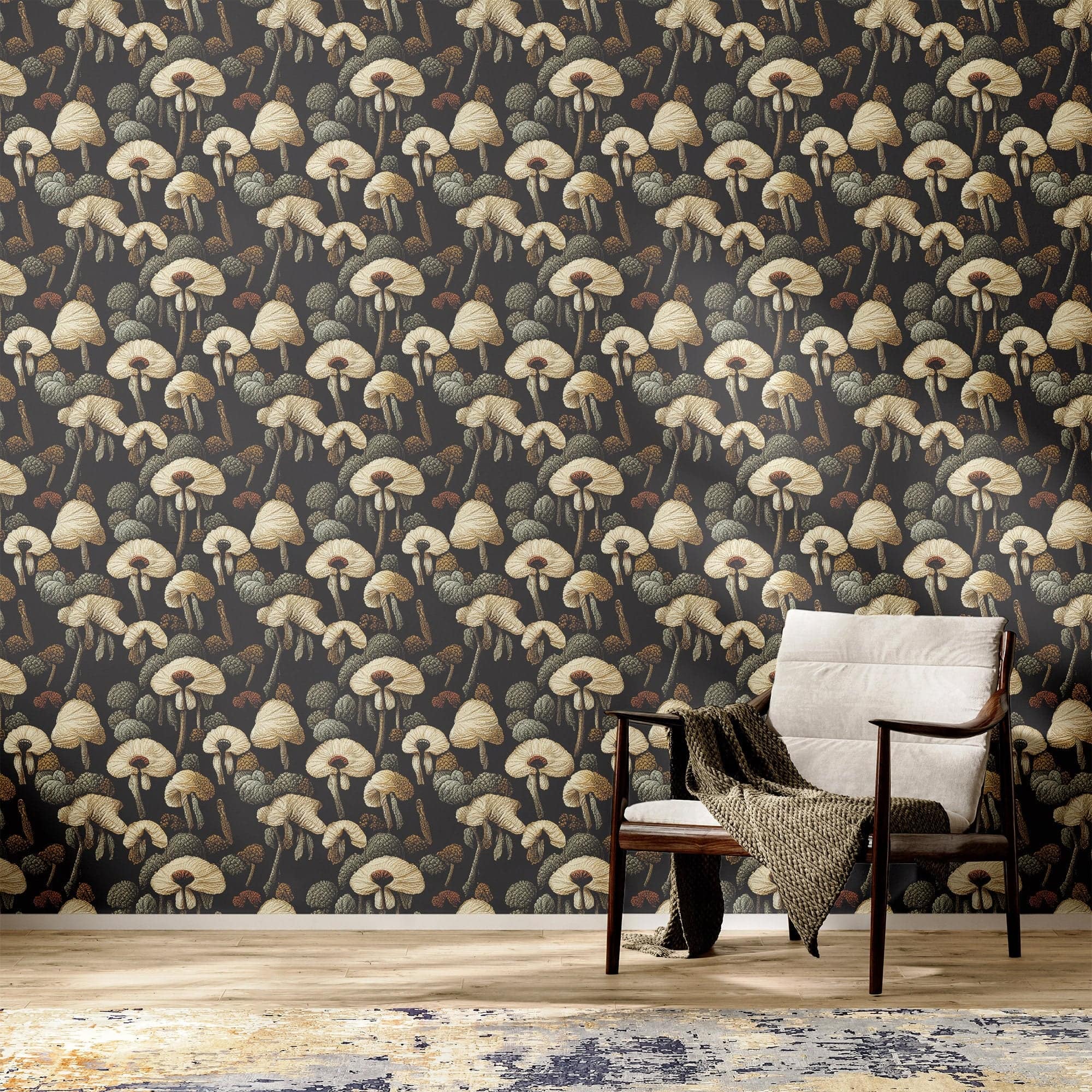 Mushroom Wallpaper Funky Luxury Wall Decor