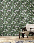 Garden Wallpaper Dark Green Luxury Wall Decor