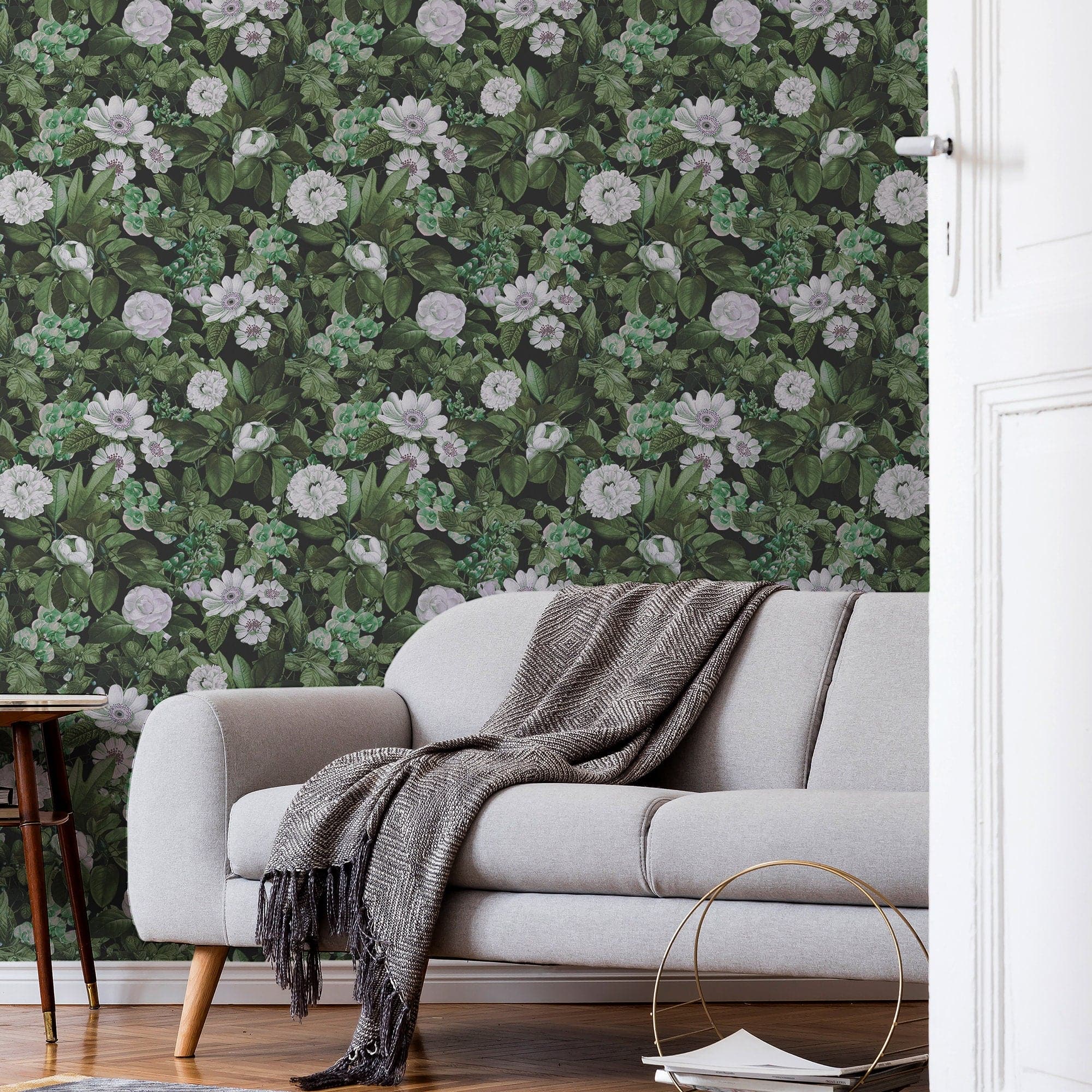 Garden Wallpaper Dark Green Luxury Wall Decor