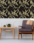 Funky Wallpaper Dark Hawaiian Floral Wall Decor