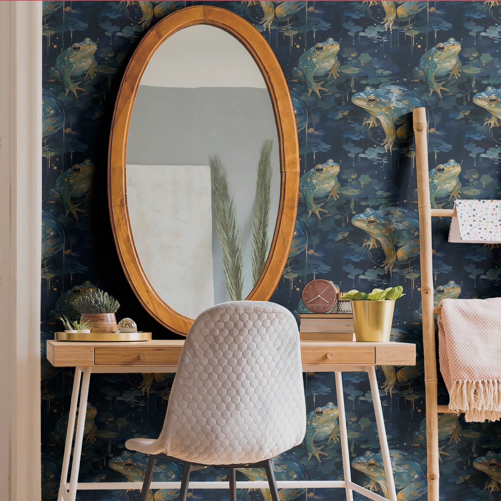 Frog Wallpaper Dreamy Dark Luxury Wall Decor