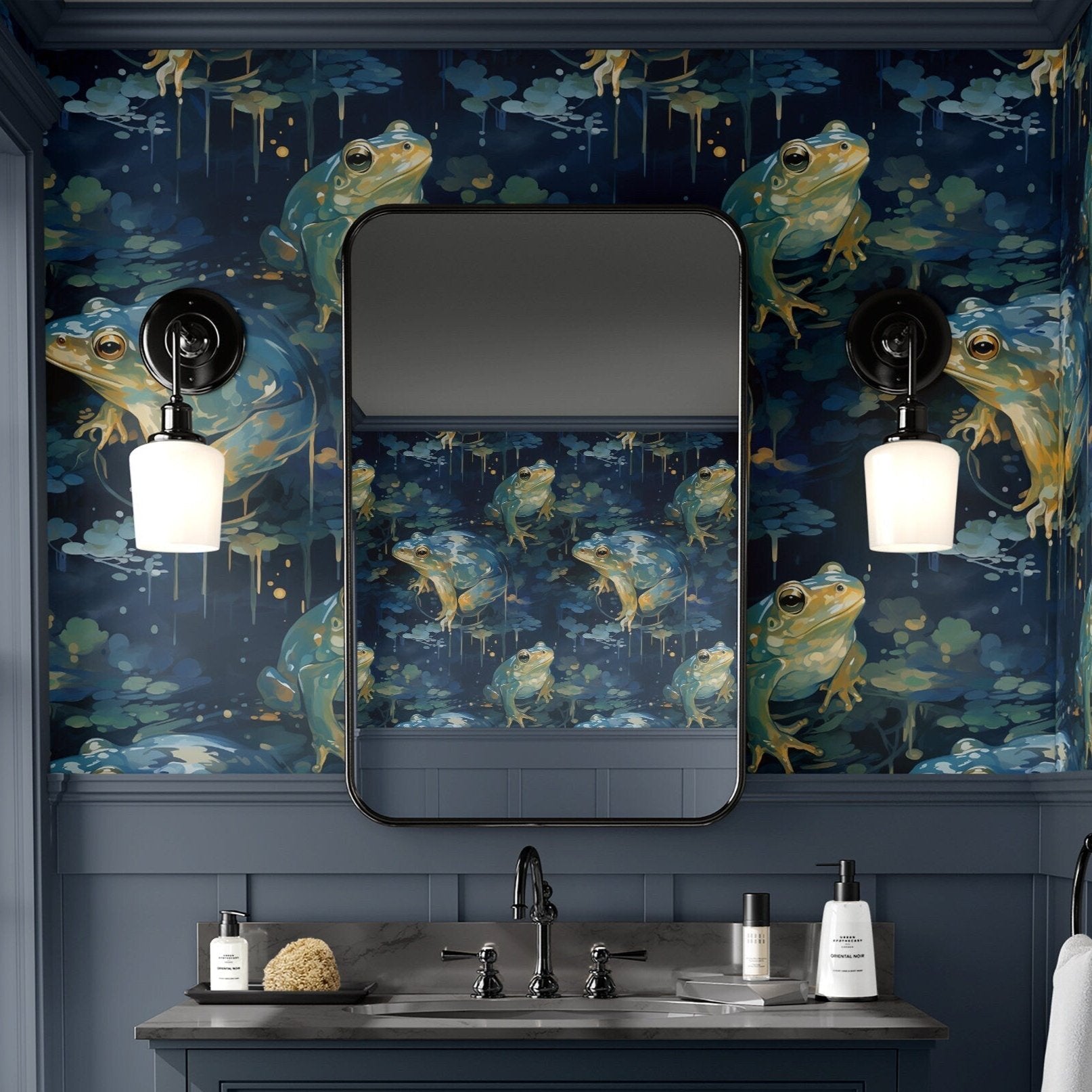 Frog Wallpaper Dreamy Dark Luxury Wall Decor