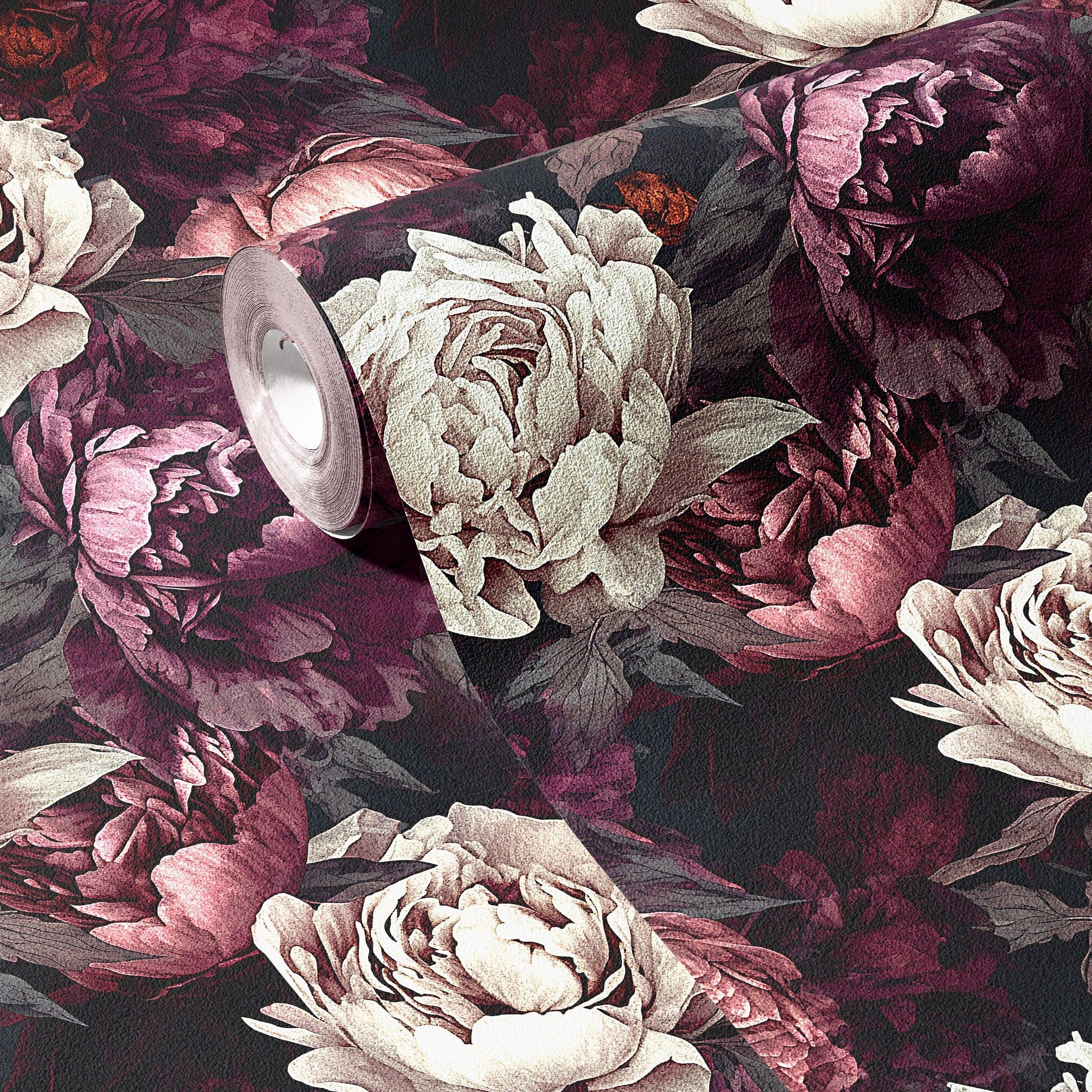 Peony Wallpaper Vintage Gothic Floral Wall Decor