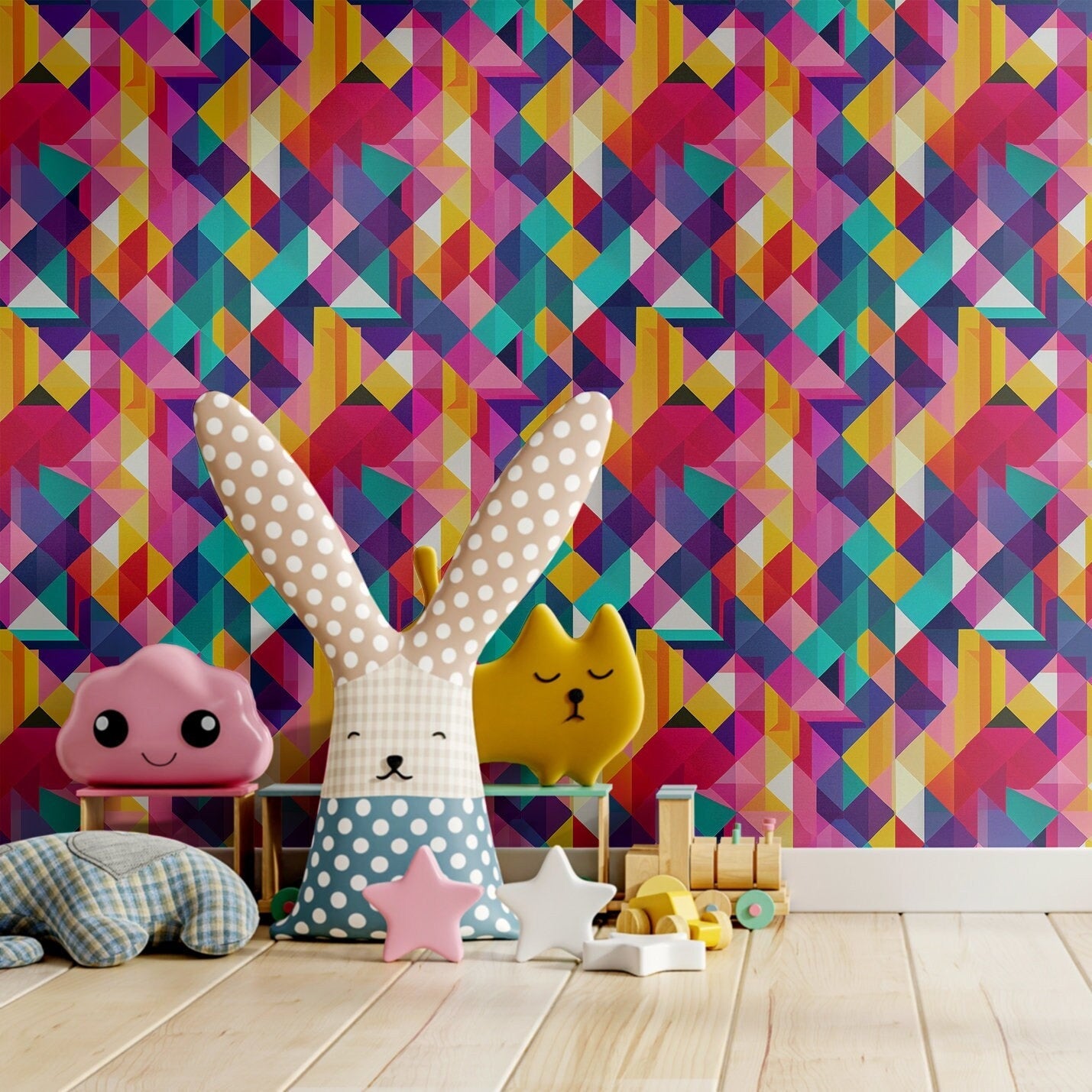 Retro Wallpaper Fun Bright 70s Vintage Wall Decor