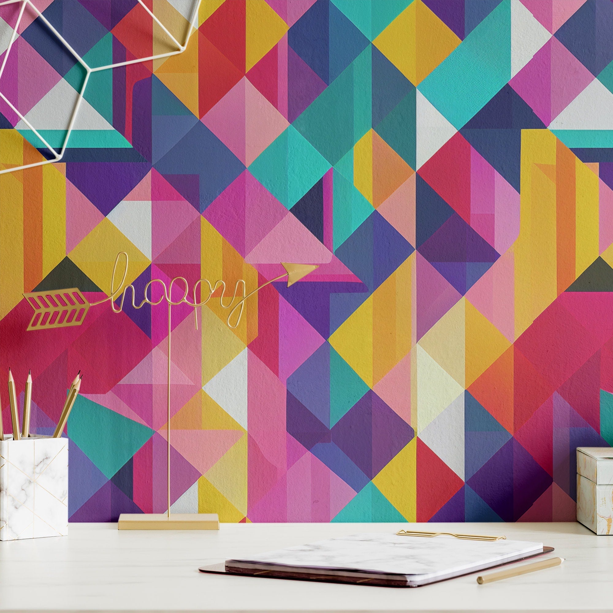 Retro Wallpaper Fun Bright 70s Vintage Wall Decor