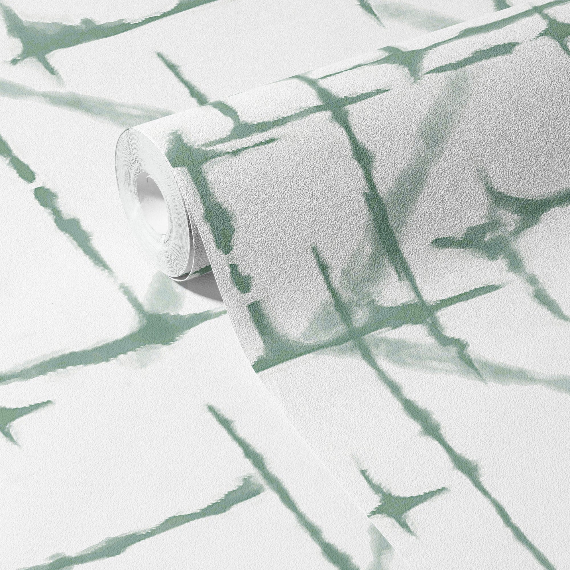 Shibori Wallpaper Green Japanese Luxury Wall Decor