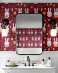 Playroom Wallpaper Fun Whimsical Bunny Wall Decor