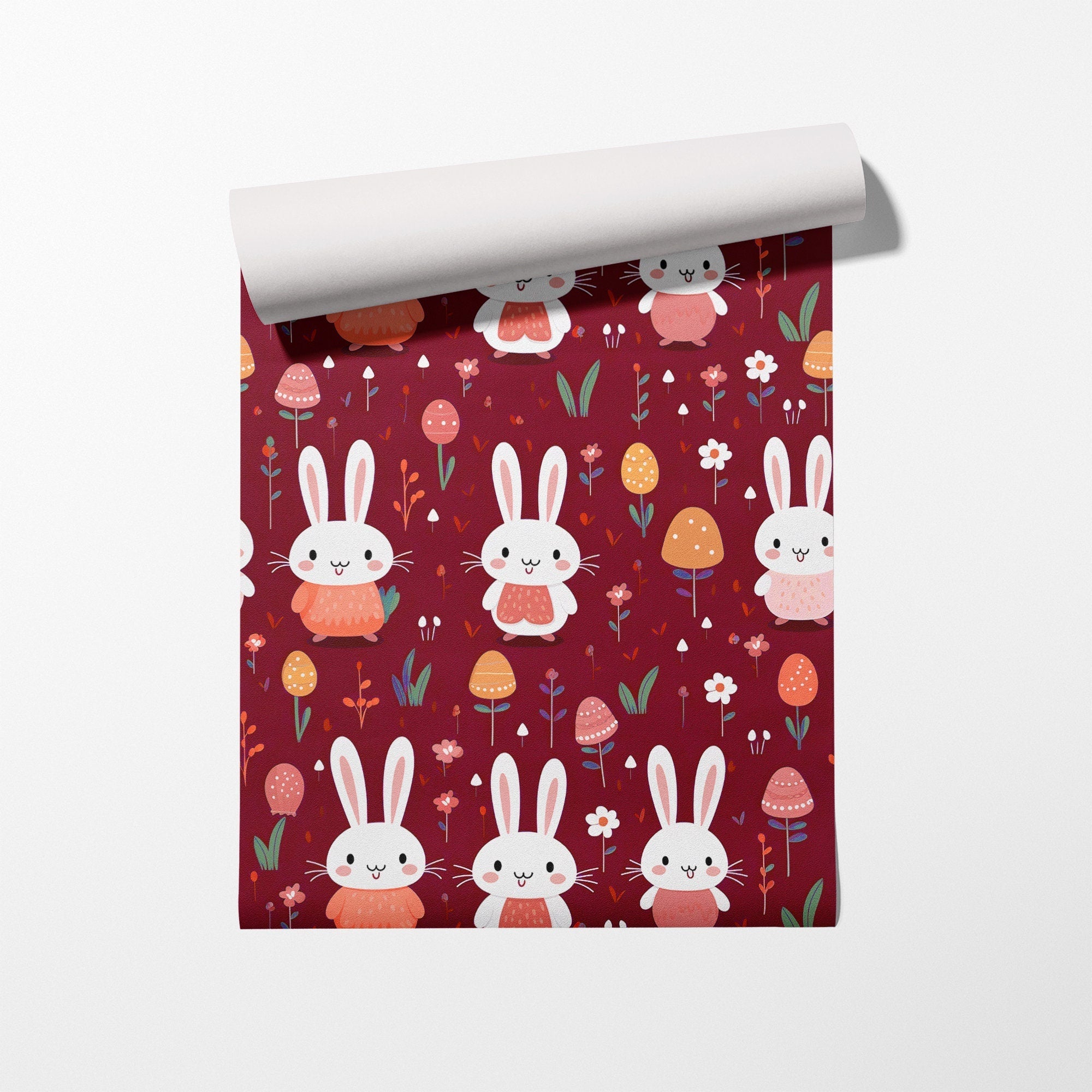 Playroom Wallpaper Fun Whimsical Bunny Wall Decor