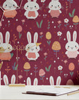 Playroom Wallpaper Fun Whimsical Bunny Wall Decor