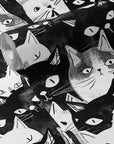 Cat Wallpaper Funky Fun Black White Wall Decor