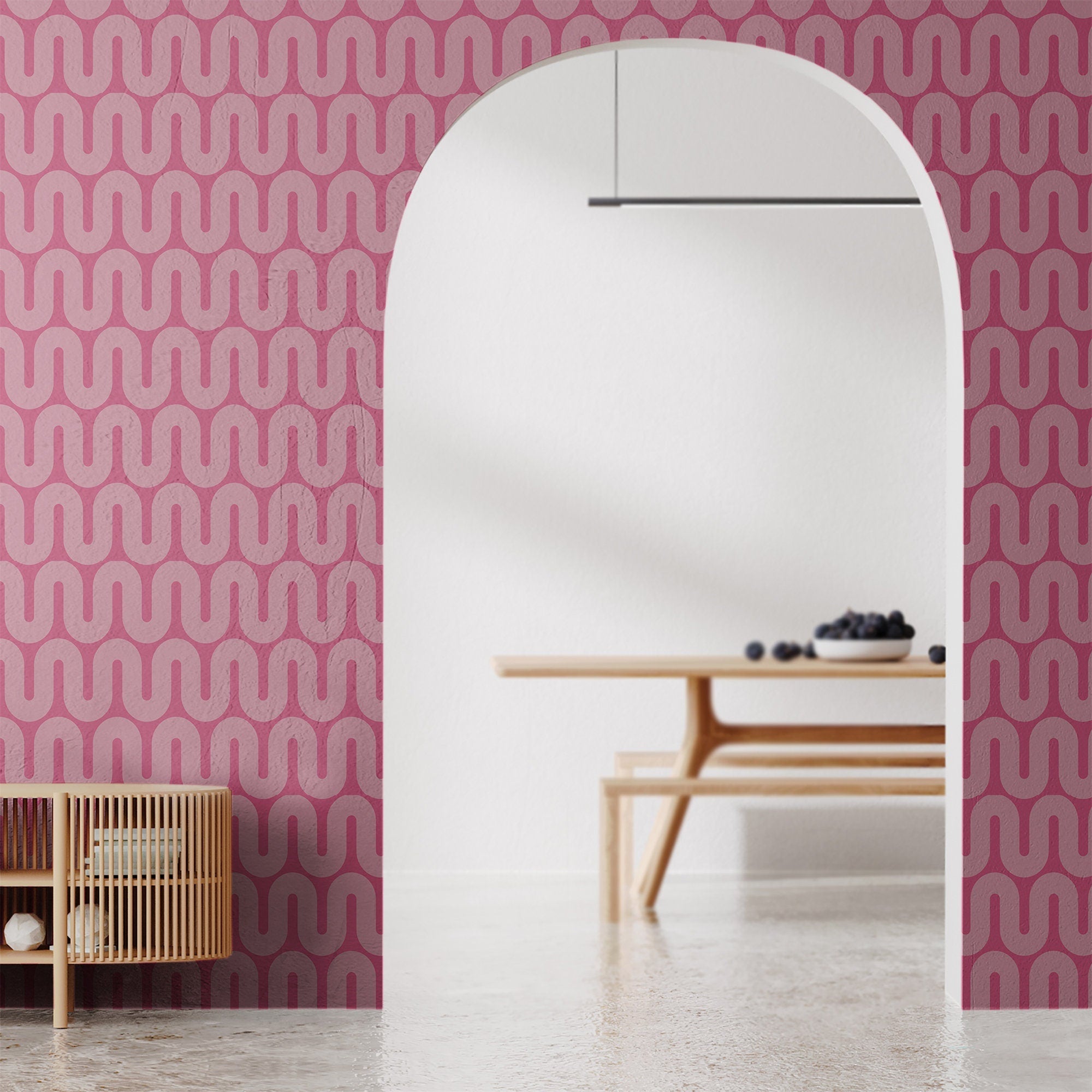 Pink Wallpaper Funky Colorful Luxury Wall Decor