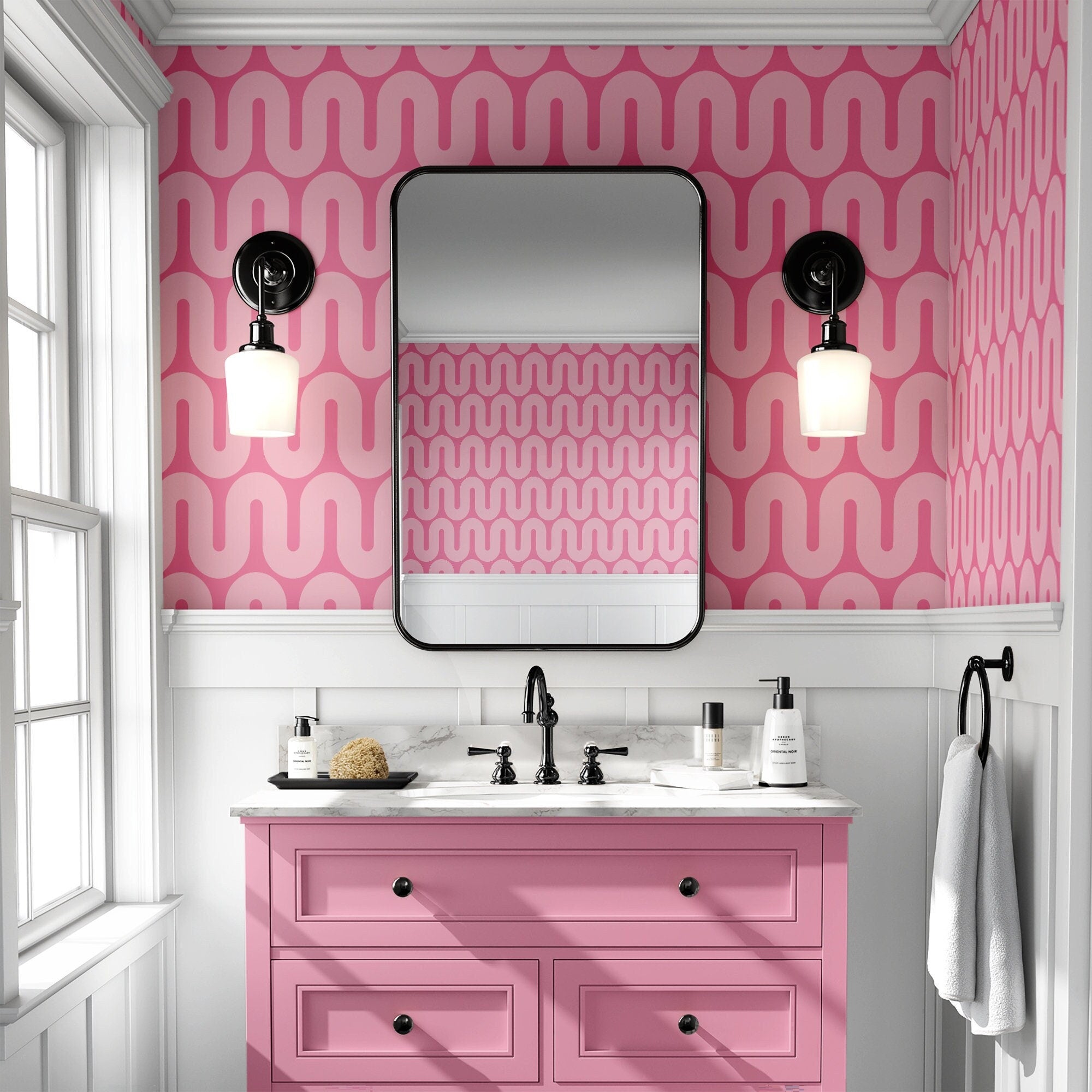 Pink Wallpaper Funky Colorful Luxury Wall Decor
