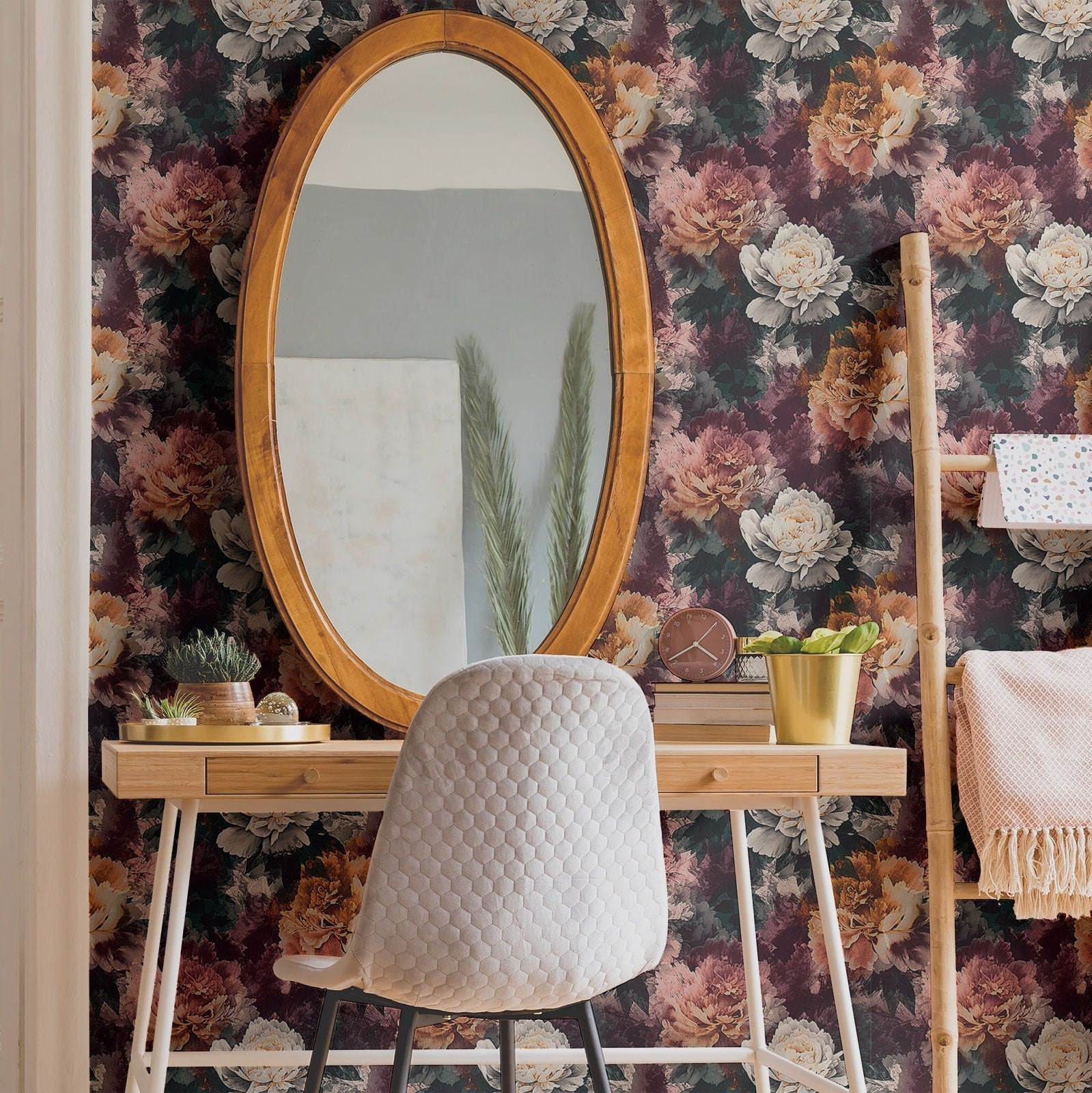 Peony Wallpaper Gothic Vintage Floral Wall Decor