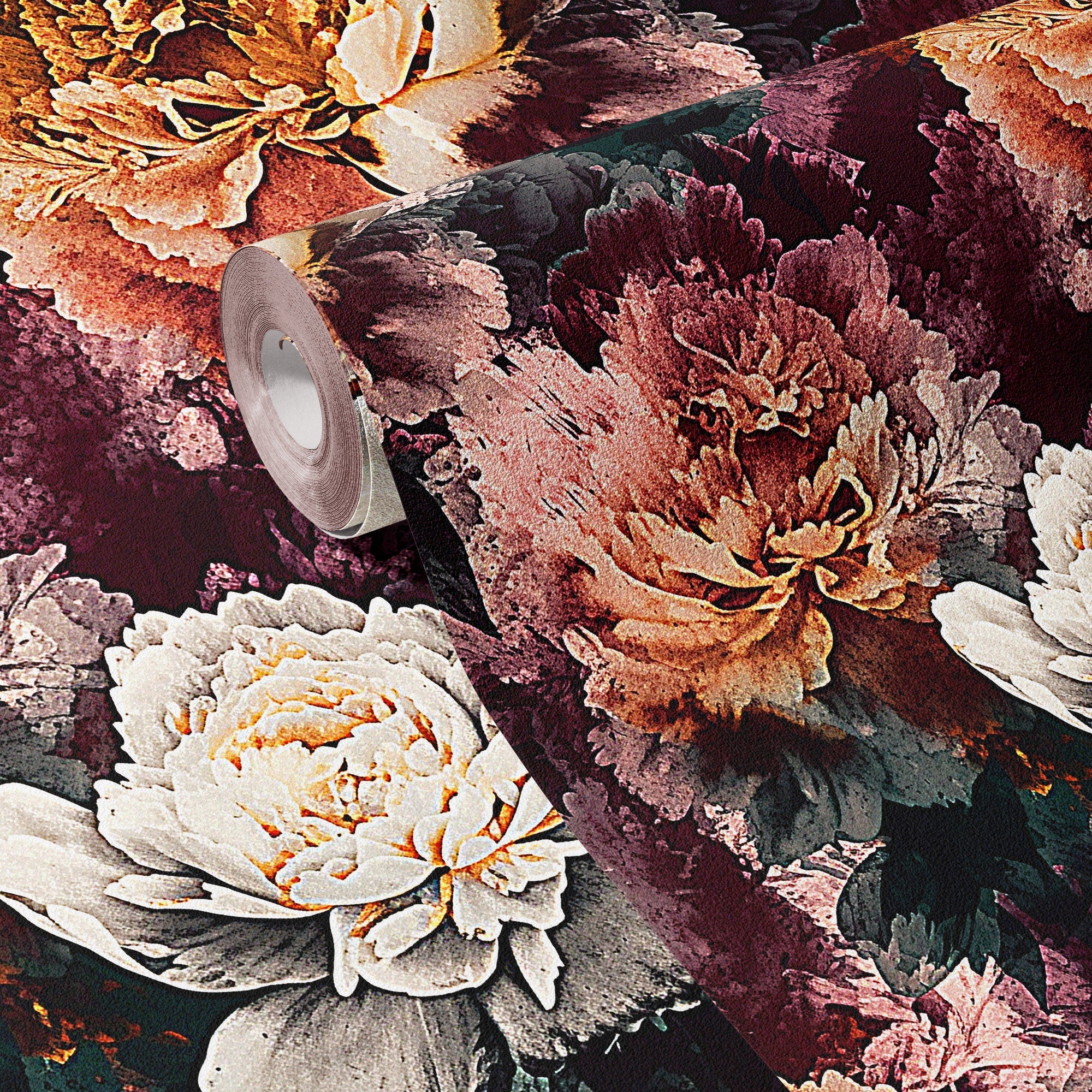 Peony Wallpaper Gothic Vintage Floral Wall Decor