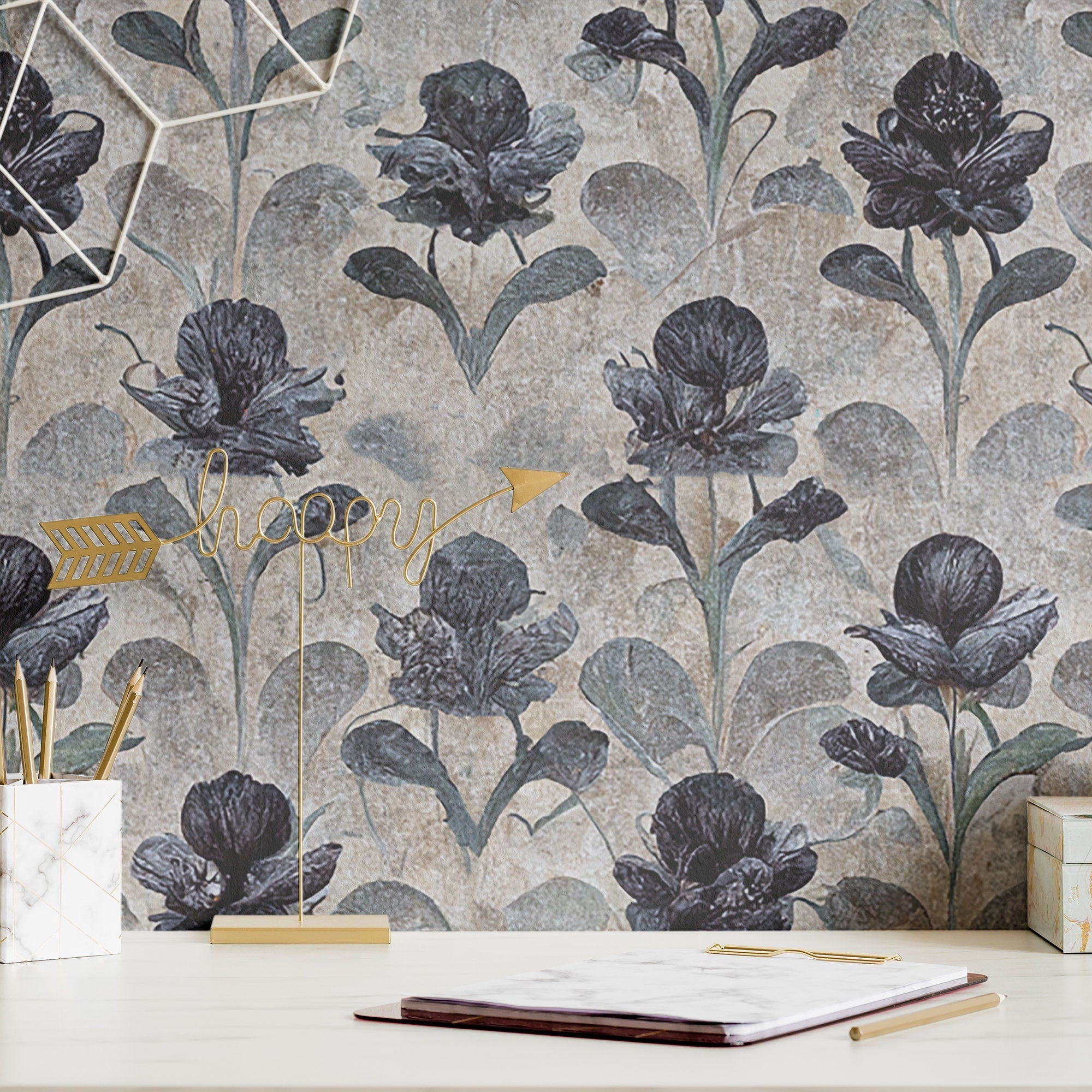 Moody Vintage Wallpaper Pimpernel Wall Decor