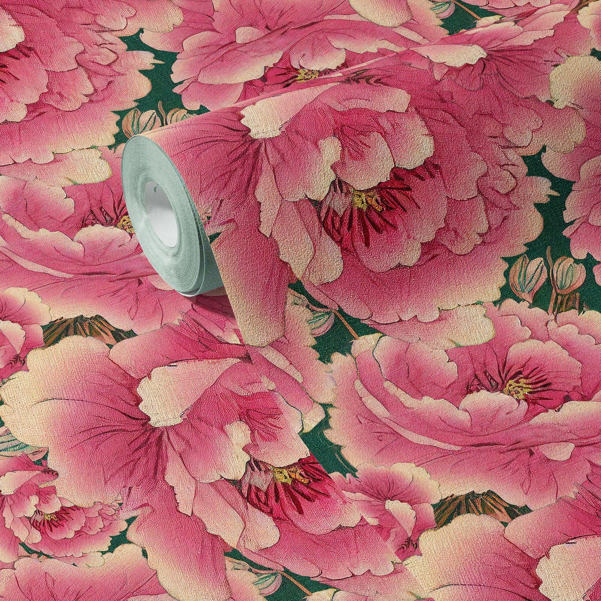 Floral Wallpaper Pink Peony Luxury Wall Decor