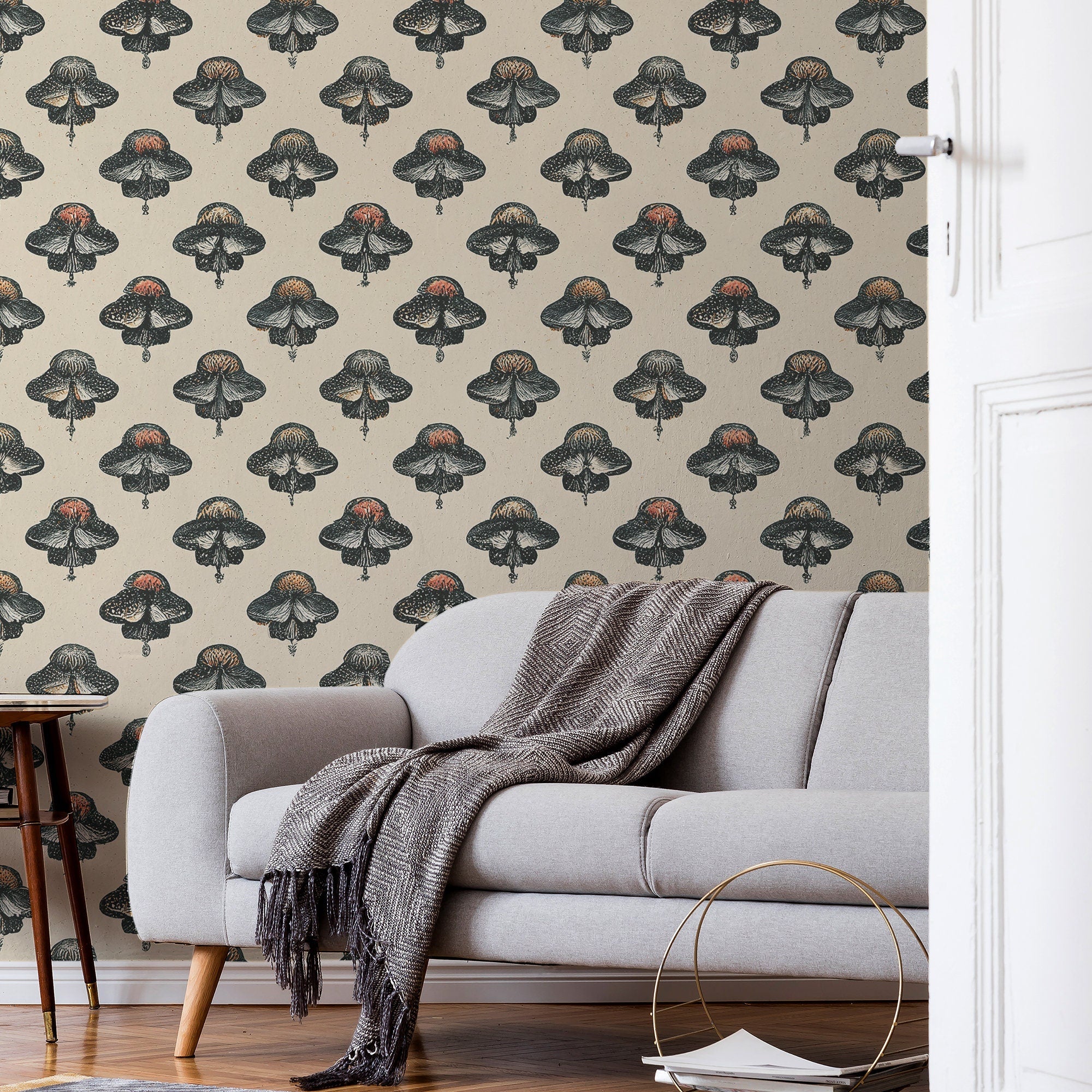 Space Mushroom Wallpaper Funky Luxury Wall Decor