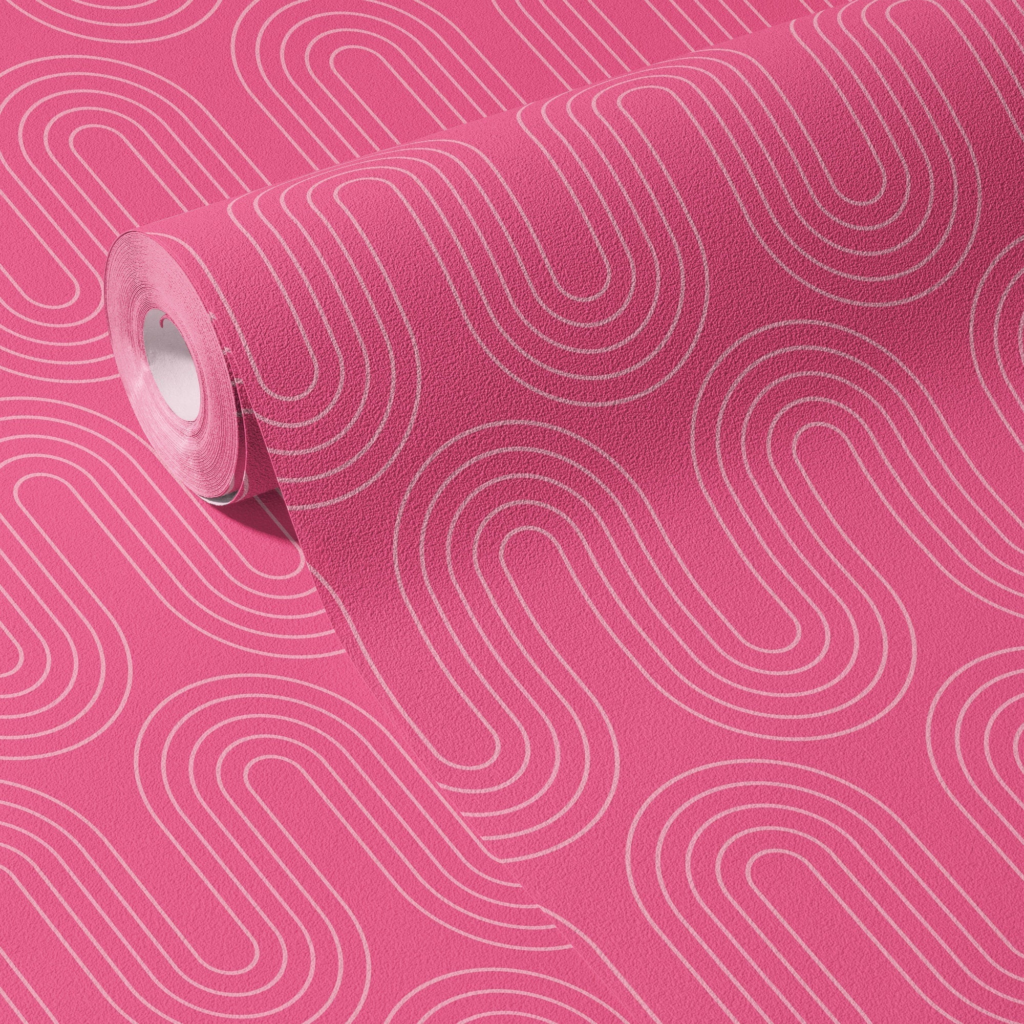 Pink Wallpaper Bright Colorful 70s Wall Decor