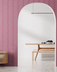 Pink Wallpaper Mid Century Modern Wall Decor