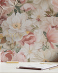 Flower Wallpaper Pink Floral Garden Wall Decor