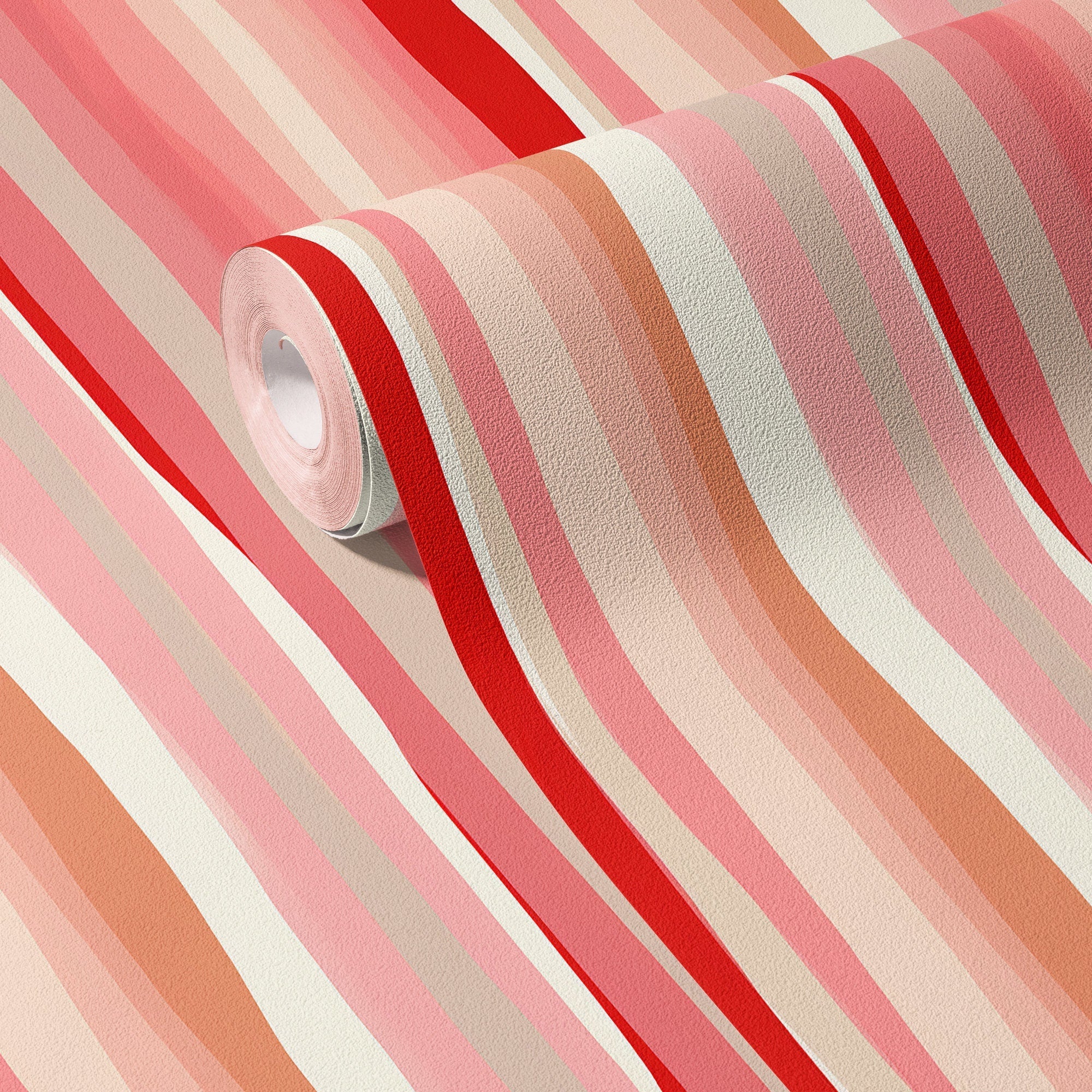 Stripe Wallpaper Fun Retro Pink Luxury Wall Decor