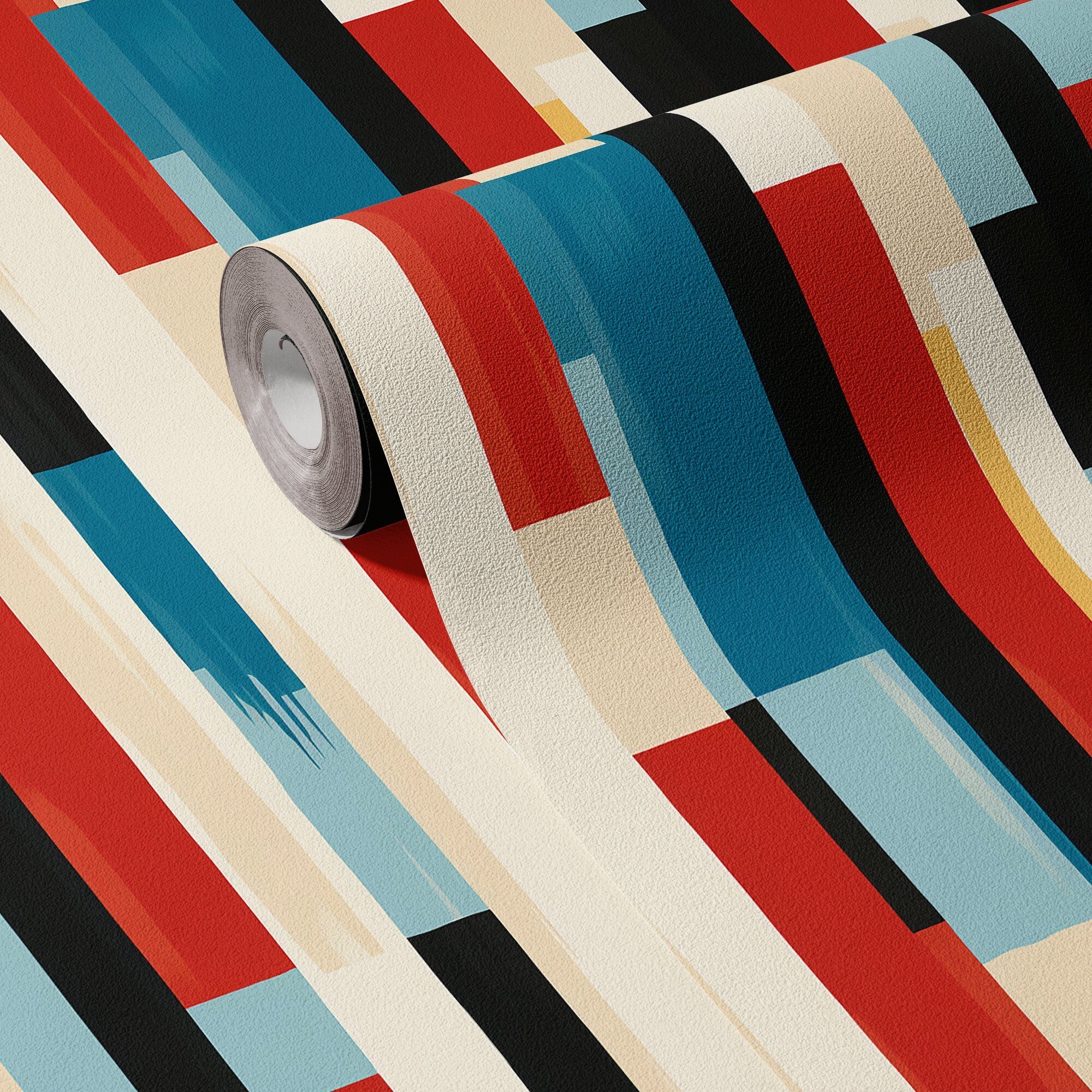 Retro Stripe Wallpaper Colorful Luxury Wall Decor
